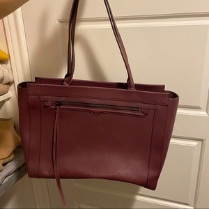 EUC rebecca minkoff burgundy tote